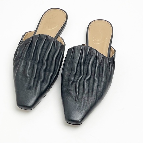 SAM EDELMAN Cecilia Black Soft Leather Slip On Mules, Size 7.5 - Picture 6 of 9